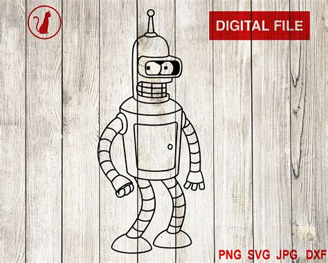 Bender Svg Futurama Svg Bender Cut File Futurama Cut File Etsy