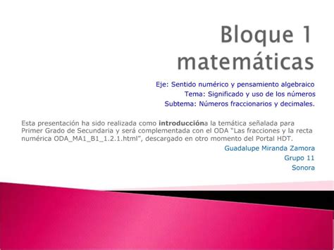 PPT Eje Sentido Num Rico Y Pensamiento Algebraico Tema Significado