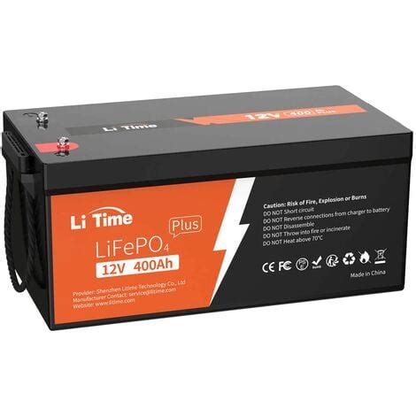 Litime Batterie Au Lithium Lifepo V Ah Stockage Avec Panneau