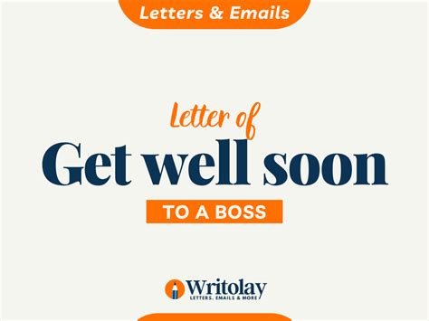 Get Well Soon Letter To Boss: 4 templates -Writolay.com