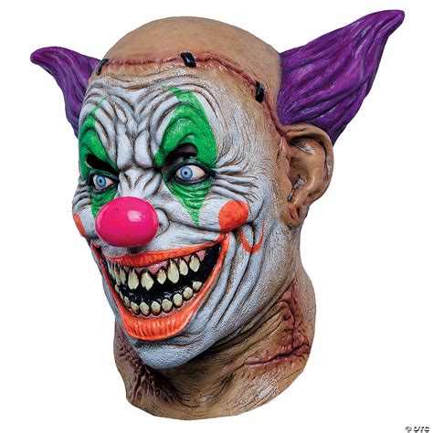 Psycho Neon Clown Latex Mask Oriental Trading