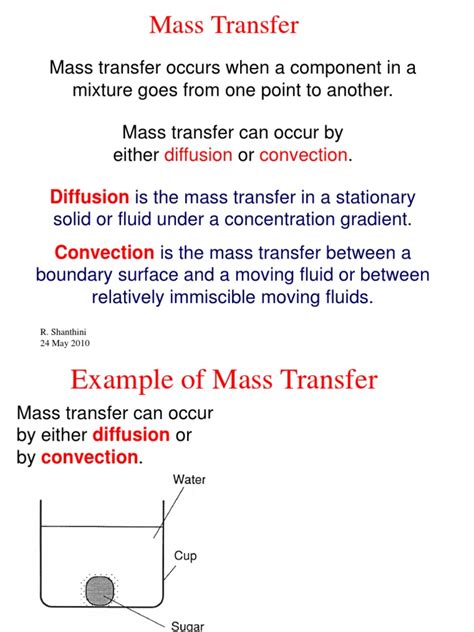 Mass Transfer Diffusion Solution