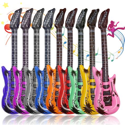 Buy Homemall 9 Colors 35 Inch Inflatable Guitar Set Rock Star Blow Up Electric Guitar Toy