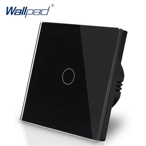 Wallpad Crystal Glass Panel EU Touch Screen Wall Light Switch 1 Gang 1