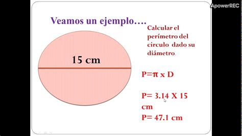 PERÍMETRO DE UN CIRCULO DADO EL DIÁMETRO YouTube