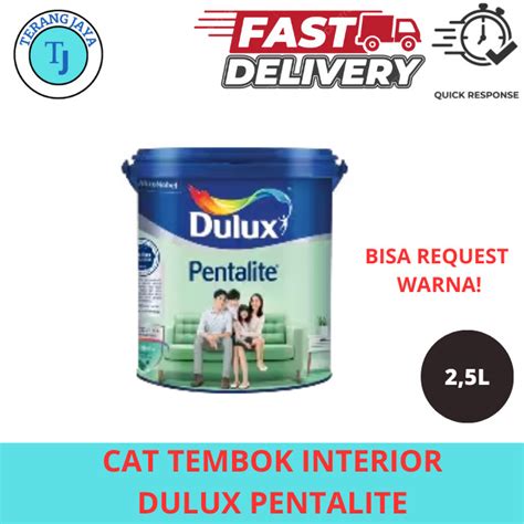 Jual Cat Tembok Interior Dulux Pentalite 2 5L Brilliant White Tinting