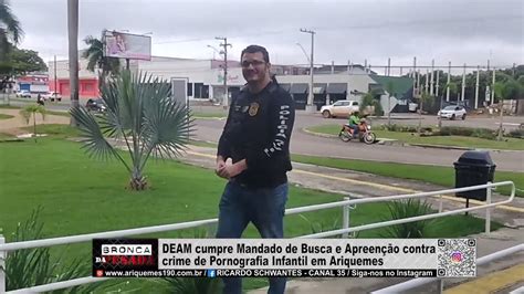 DEAM cumpre mandado de Busca e Apreensão contra crime de Pornografia