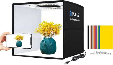 Amazon Photo Studio Box Puluz Mini Folding Lightbox Led Ring