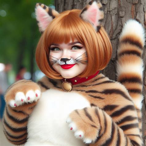 Cute Chubby Ginger Tabby Cat Catgirl By Mysticnitekatt On Deviantart