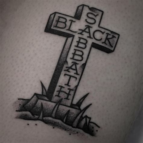 Black Sabbath Cross Tattoo