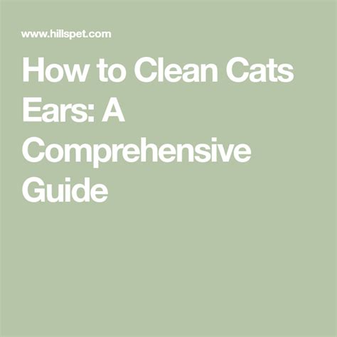 How To Clean Cats Ears A Comprehensive Guide Artofit