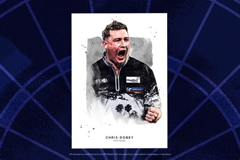 Chris Dobey Print // hollywood Darts Player Poster - Etsy