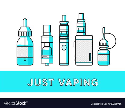 Vaping Icons Collection Royalty Free Vector Image