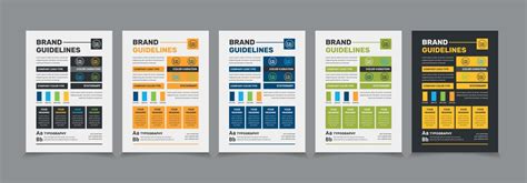 A Brand Guidelines Poster Layout Set Simple Style And Modern Brand