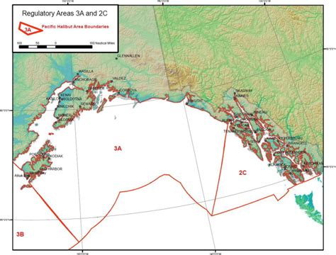 International Pacific Halibut Commission Regulatory Areas 2c Southeast