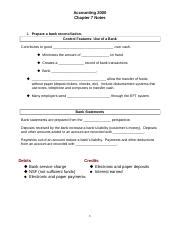 Acct Ch Accounting Chapter Notes Prepare A Bank