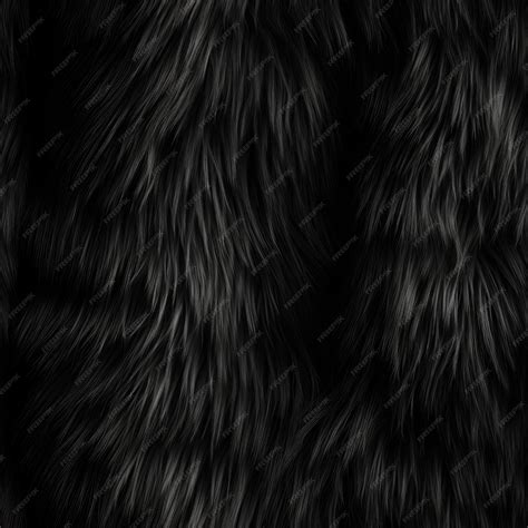 Premium Photo Seamless Pattern Black Fur Texture Natural Fur Ai