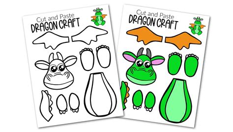 Free Printable Dragon Craft Template - Simple Mom Project