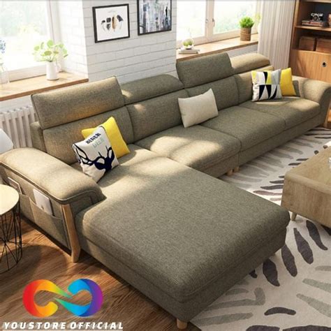 Jual SOFA L LIVING ROOM SOFA MINIMALIS LETTER L SOFA BERKUALITAS