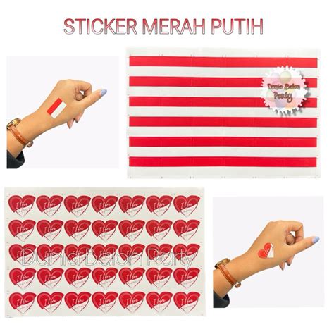 Jual Sticker Pipi Merah Putih Sticker Bendera Dirgahayu Hut Ri