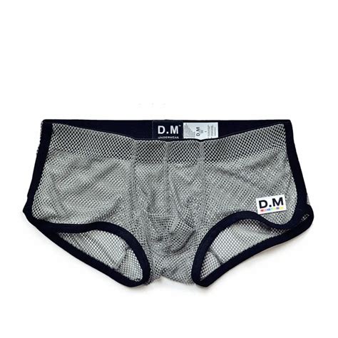 Ropa Interior Sexy Gay para Hombre bóxer de malla perspectiva Cueca