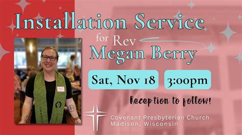 Installation Service Of Rev Megan Berry Saturday November