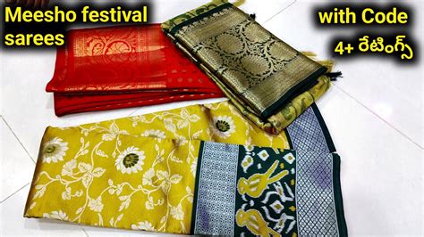 Meesho Festival Sarees Collections Kanjivaram Sarees Unboxing With