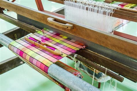 Premium Photo | Loom for weaving silk in Thailand