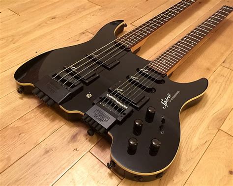 Steinberger Spirit Double Neck 1980 1990 Black Reverb