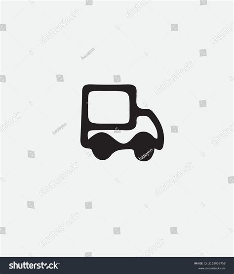 Truck Vector Black White Stock Vector (Royalty Free) 2155039759 ...