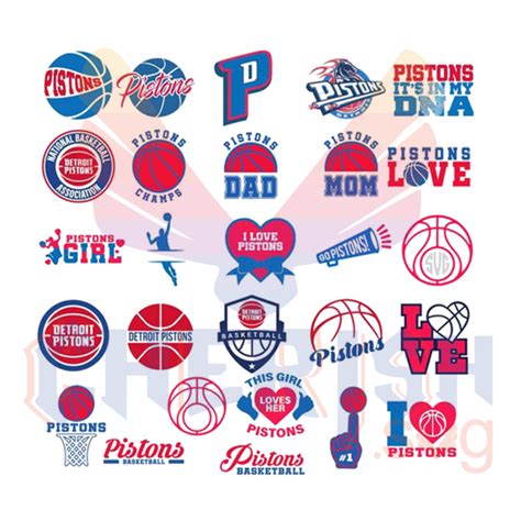 Detroit Pistons Logo Team Svg Sport Svg Sport Basketball Team Svg