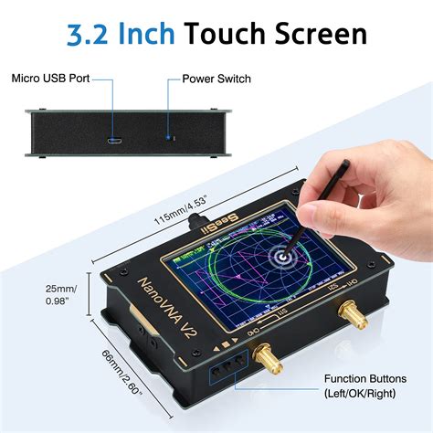 Nanovna SAA V2 Vector Network Analyzer 10KHz 3GHz HF VHF UHF Antenna