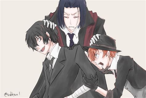 Dazai And Chuya And Mori 可愛い キャラクター イラスト キャラクター イラスト 双黒