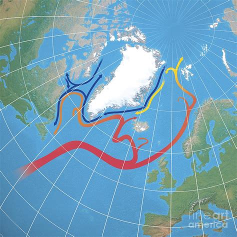 North Atlantic Ocean Currents, Artwork Photograph by Claus Lunau - Pixels