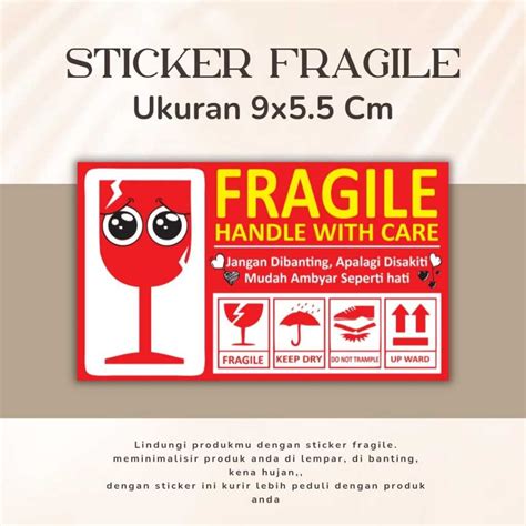 Jual Sticker Fragile Murah Label Pecah Belah Kemasan Olshop Sticker