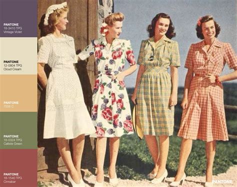 1940s Fashion | Color Palettes . | 1940s fashion, 40s fashion, 1940s fashion women