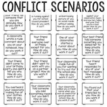 Teenage Scenarios Of Conflict