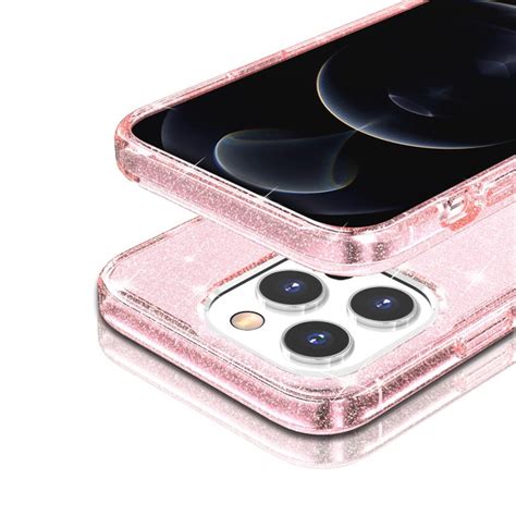 Glitrende IPhone 15 Pro Deksel Rosa Teknikkdeler No