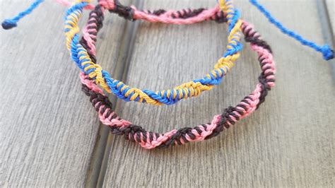 Double Stripe Dna Twist Bracelets Helix Handmade Bracelets Etsy