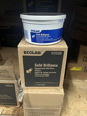 Two New Ecolab Concentrated Solid Brilliance Rinse Additive Formula