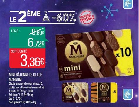 Promo Mini B Tonnets Glace Magnum Chez Match Icatalogue Fr