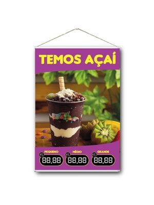 Arte Digital Placa Aqui Tem Acai Compre Produtos Personalizados No Elo7