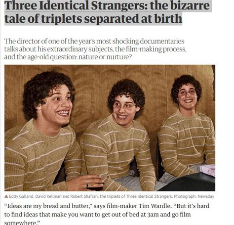 Three Identical Strangers The Bizarre Tale Of Triplets Separated At Birth Documentaries