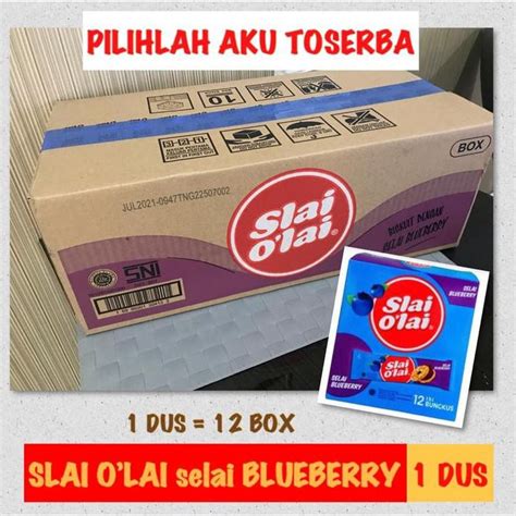 Jual BISKUIT ROMA SLAI O LAI BLUEBERRY HARGA 1 KARDUS ISI 12 BOX