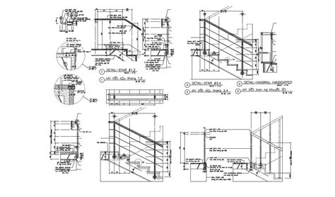 Staircase Railing Design Cad Blocks Dwg Detail Plan N Design Images ...