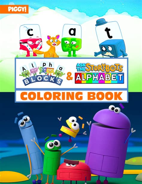 Buy Alphablocks And Ask The Storybots Alphabet Coloring Book 2 In 1 Abc