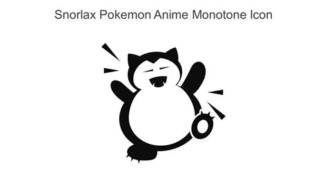 Snorlax Pokemon Anime Monotone Icon In Powerpoint Pptx Png And Editable ...