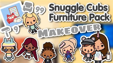 Snuggle Cubs Furniture Pack Makeover Toca Life Worlds Youtube