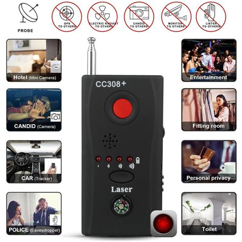 Paddsun CC308 Anti Spy RF Signal Bug Detector Hidden Camera Laser Lens