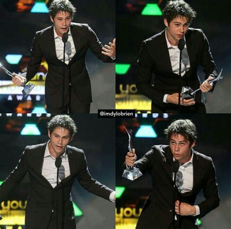 Dylan Giving An Award Speech Dylan O Brien Dylan O Dylan